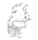 Radiator Hose Lower to Pump for Porsche 944 NA (1985-89)