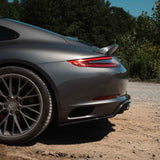 Rennline Carbon Fiber Ducktail Spoiler - 991.2: OEM+ look, easy install with 3M adhesive, fits 991.2 Carrera/Targa. shop now at PMB Performance.