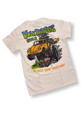 Official Rat Fink "Volkswagens Rule" T-shirt by Ed Roth. Crank'n 70s VW Beetle w/ "Detroit Iron Takes Gas." PMB honors his legacy on tough cotton. S-XXXL