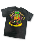 Officially licensed Rat Fink Porsche 911 T-shirt by Ed Roth. 911 hot-rod w/ Nuff Said on door. PMB Performance honors his legacy on durable cotton. Sizes S-XXXL