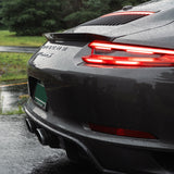 Rennline Carbon Fiber Mini Decklid Spoiler - 991.2: Hand-laid carbon fiber, UV protected, precise fit, easy install with 3M adhesive. Shop now at PMB.