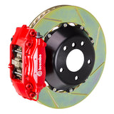 The Brembo Gran Turismo Rear Big Brake Kit for 930 includes GT 4-Piston calipers, FM1000 pads, 345mm x 28mm cross-drilled rotors, Goodrich braided lines, and CNC billet mounts. This comprehensive kit delivers exceptional braking performance and reliability.