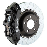 The Brembo Gran Turismo Front Big Brake Kit for 930 (1980-89) features GT 6-Piston calipers, FM1000 pads, 355mm x 32mm cross-drilled rotors, Goodrich braided lines, and CNC billet mounts. This top-tier kit ensures outstanding braking performance and reliability.