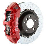 The Brembo Gran Turismo Front Big Brake Kit for 930 (1980-89) features GT 6-Piston calipers, FM1000 pads, 355mm x 32mm cross-drilled rotors, Goodrich braided lines, and CNC billet mounts. This top-tier kit ensures outstanding braking performance and reliability.