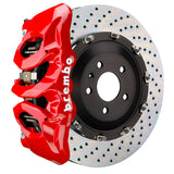 Brembo Gran Turismo Front Brake Kit for 981 Boxster, 380mm discs, 6-piston calipers, FM1000 pads, all hardware included. Shop now at PMB Performance.