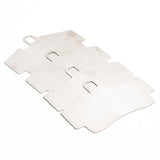 Rennline Titanium Rear Brake Shims: Reduce heat by 10%, prevent brake failure, and improve performance. Set of four, not for PCCB systems. Shop now at PMB.