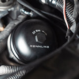 Rennline Billet Oil Filter Housing for 991, Cayenne & Panamera: Durable billet aluminum cap prevents leaks and cracks. Fits 2007-2019 models. Shop now at PMB.