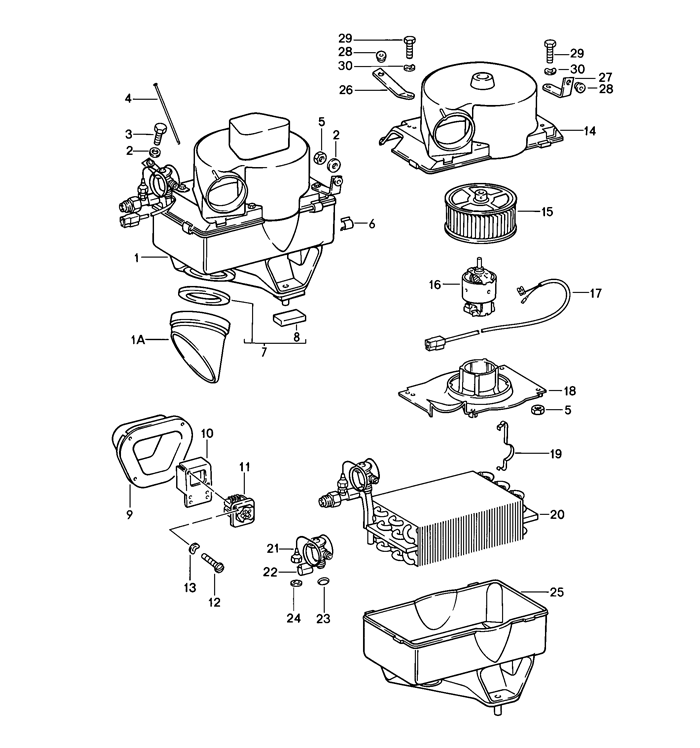 A/C Evaporator Motor for Porsche 911 (198689) PMB Performance