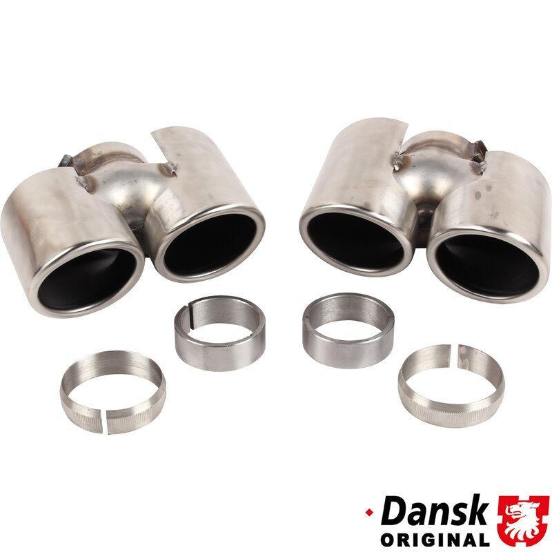 JP Group Dansk Tail Pipe Tip Set S Look | 2005 Porsche 911 Carrera