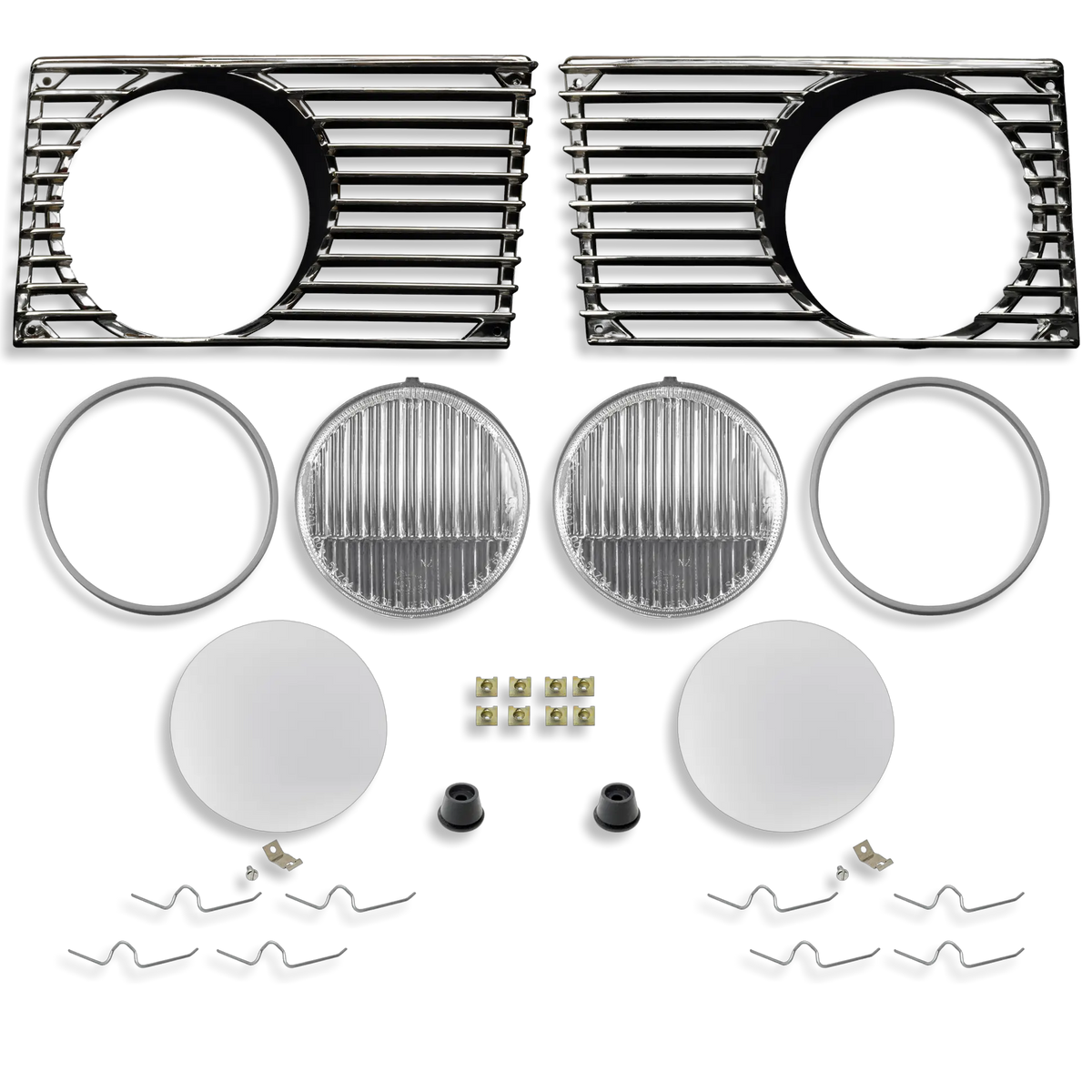 914Rubber TN1-2 Fog Light Refresh Kit with Chrome Grilles for