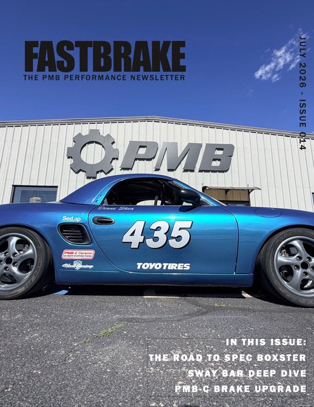 Road to Spec Boxster, Porsche Sway Bars: From Through-Body to Tarett, Why We Built PMB-C Ceramic Brake Pads