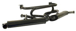 Premium Exhaust System : Dual Quiet Mufflers : Black with Chrome Tip