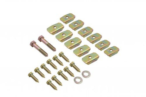Bolts and Pan Washers for one pan half, Set.