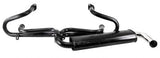 Single Quiet Exhaust, 1 3/8" tubing, 3-bolt flange, chrome tips, fits VW, with flex hose & kit, off-set for flow & style. Shop now at PMB Performance.
