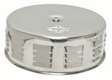Louvered Air Cleaner for Stock VW Carb., 3" High, Foam with Mesh, (Stainless Steel Top with EMPI Logo), Bulk