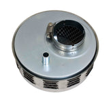 Louvered Air Cleaner for Stock VW Carb., 3" High, Foam with Mesh, (Stainless Steel Top with EMPI Logo), Bulk