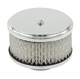 EMPI 3-Inch Chrome Mini Air Cleaner with Paper Element for Stock VW Carburetors