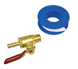 EMPI Fuel Shut-Off Valve with 1/4-Inch Hose Barb and 1/4-Inch NPT - View 2