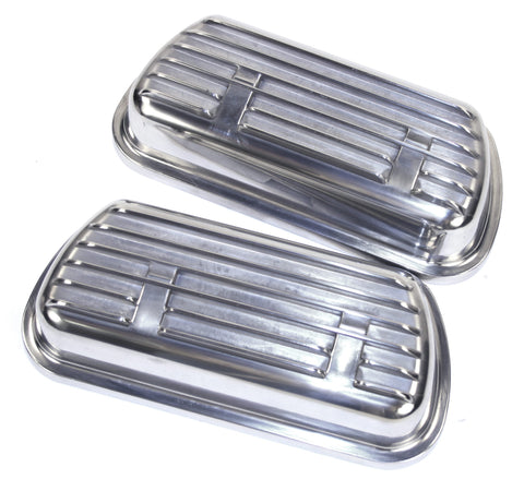 Clip-On Aluminum Valve Cover Set: Cast, polished aluminum with fins for better heat dissipation. Shop now at PMB Performance.