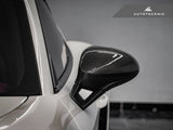 AutoTecknic Replacement Carbon Fiber Mirror Covers - Porsche 718 Cayman | Boxster