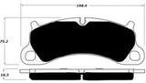 Porterfield Front/Rear Brake Pad Set for Porsche 991 Carrera S with Iron Rotors (2014)