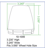 EMPI Chrome Smoothie Wheel Center Cap with Logo - View 2