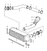 Protect your Porsche 944 Turbo (1986-89) from vacuum leaks with this intercooler pipe boot, designed for guaranteed fitment. Seals out moisture and debris while resisting heat and ozone. Molded to OE specs for simple installation. 24-month unlimited mileage warranty. Replaces: 951 110 371 01.