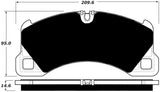 Porterfield Front/Rear Brake Pad Set for Porsche Panamera with Iron Rotors (2014)