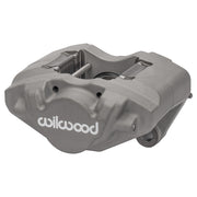Wilwood anodized rear D31 caliper for Porsche 911 1969–1983, 0.79-inch rotor-width configuration, angled view showing the logo face, bridge and mounting features