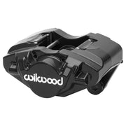Wilwood black rear D31 caliper for Porsche 911 1984–1989, 0.94-inch rotor-width configuration, angled view showing the logo face, bridge and mounting features