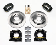 Wilwood rear Dynalite kit for C10 2.42-inch-offset parking brake: black calipers and 12.19-inch plain-face rotor pieces laid out
