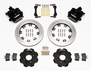Wilwood rear CPB kit for Honda/Acura original-disc hub arrangement: black calipers and 12.19-inch plain-face rotor pieces laid out