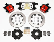 Wilwood rear CPB kit for Civic 200 × 35 mm drum-hub layout: red calipers and 12.19-inch plain-face rotor pieces laid out