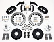 Wilwood front Superlite 6R kit for Chevrolet CPP passenger-car spindles: black calipers and 12.88-inch drilled/slotted rotor pieces laid out