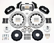 Wilwood front Superlite 6R kit for CPP Chevrolet large-rotor setup: black calipers and 14.00-inch drilled/slotted rotor pieces laid out