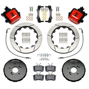 Wilwood rear CPB kit for S2000 rear parking-caliper setup: red calipers and 12.88-inch slotted rotor pieces laid out