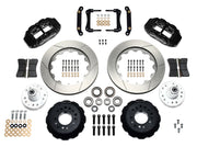 Wilwood front Superlite 6R kit for early GM large-rotor front setup: black calipers and 14.00-inch slotted rotor pieces laid out