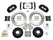 Wilwood front Superlite 6R kit for later GM large-rotor hub arrangement: black calipers and 14.00-inch slotted rotor pieces laid out