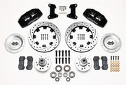 Wilwood front Dynapro 6 kit for Ford/Mercury six-piston disc conversion: black calipers and 12.19-inch drilled/slotted rotor pieces laid out