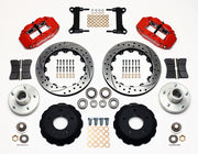 Wilwood front Superlite 6R kit for CPP truck 13.06-inch brake setup: red calipers and 13.06-inch drilled/slotted rotor pieces laid out