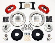 Wilwood front Superlite 6R kit for CPP truck 13.06-inch brake setup: red calipers and 13.06-inch slotted rotor pieces laid out