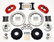 Wilwood front Superlite 6R kit for CPP truck 14-inch brake setup: red calipers and 14.00-inch slotted rotor pieces laid out