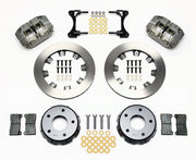 Wilwood front Narrow Dynapro kit for late F-body vented-rotor arrangement: gray calipers and 11.75-inch plain-face rotor pieces laid out