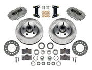 Wilwood front Forged Dynalite kit for Buick drum spindle: paired gray calipers, 11.88-inch plain-face rotors and hardware laid out