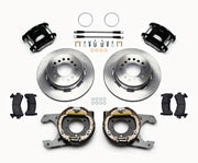 Wilwood rear D154 kit for Dana 35 2.56-inch offset: paired black calipers, 12.19-inch plain-face rotors and hardware laid out