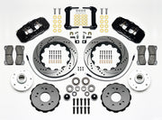 Wilwood front brake kit for F-150/Navigator/Blackwood/F-150 Heritage, black AERO6 calipers and 14.25-inch drilled/slotted rotors laid out
