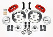 Wilwood front brake kit for GMC/Buick/Chevrolet/Oldsmobile/Pontiac/Isuzu, red Dynapro 6 calipers and 12.19-inch plain-face rotors laid out