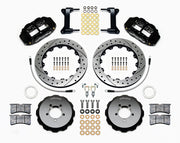 Wilwood front brake kit for FR-S/BRZ/86/GR86, black Superlite 6R calipers and 12.88-inch drilled/slotted rotors laid out