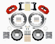 Wilwood front brake kit for FR-S/BRZ/86/GR86, red Superlite 6R calipers and 12.88-inch slotted rotors laid out