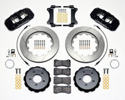 Wilwood front brake kit for G8, black AERO6 calipers and 14.25-inch slotted rotors laid out